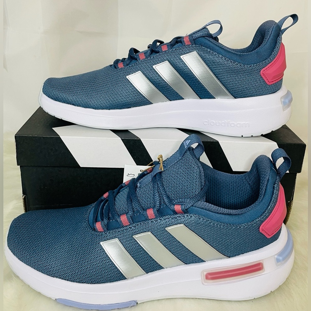 Adidas Blue and Pink Lite Sports wear Racer TR23 Sneakers New Women’s size 8.5 - Picture 2 of 8